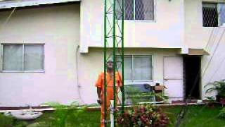 30ft Tower Installation  9Y4NG  Arnolds Qth [upl. by Arrat]