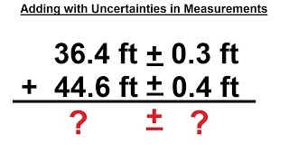 Physics CH 0 General Introduction 7 of 20 Adding with Uncertainties in Measurements [upl. by Dario]