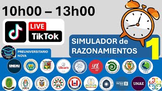 ✅SIMULADOR RAZONAMIENTOS Resuelto LIVE  SENESCYT 2024 Universidades con Proceso Propio [upl. by Eanel]