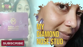 MY DIAMOND NOSE STUD My Birthday Gift amp Requested video Shoot  Add Some Nose Stud In Collection [upl. by Llerdnod]