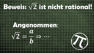 Wurzel 2 nicht rational Widerspruchs Beweis [upl. by Barta]