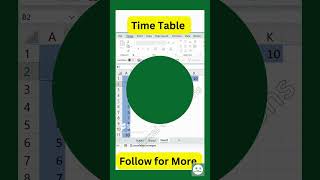 Crafting Your Perfect Timetable 📅 excel exceltimetable [upl. by Arev966]