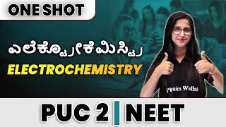 ELECTROCHEMISTRY in 1 Shot  All Concepts amp PYQs Covered  PUC 2  NEET [upl. by Yraunaj]