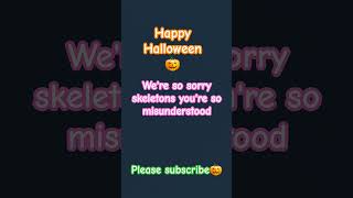 Spooky scary skeletons lyrics🎃 shortinoctober2024 [upl. by Inattyrb804]