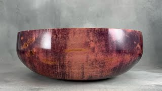 Dyed wood bowl  wood turning a food safe bowl [upl. by Htiderem]