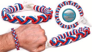 Zig Zag Ringbolt Paracord Friendship Bracelet Knot Tutorial [upl. by Ynneg]