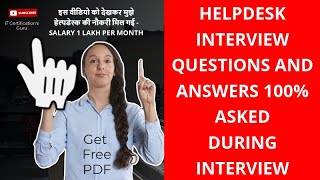 Help desk Interview Questions with answers  Service Desk Interview Questions helpdesk support [upl. by Fen]