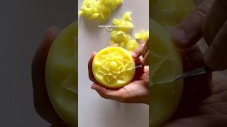 Soap Carving for beginners ソープカービング初心者 簡単 花びらギザギザ彫り方 soapcarving แกะสลักสบู่ 石鹸彫刻 soapart [upl. by Ly]