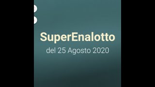 SuperEnalotto 25 Agosto 2020 [upl. by Kikelia]