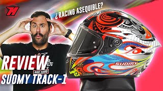 Review casco SUOMY TRACK1 casco de moto racing TOTAL 🔥 [upl. by Etnecniv]