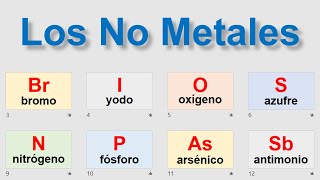 Nombres y simbolos de los no metales [upl. by Einobe]