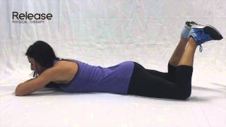 Prone Heel Squeezes Exercise for Low Back amp Glutes [upl. by Junna]