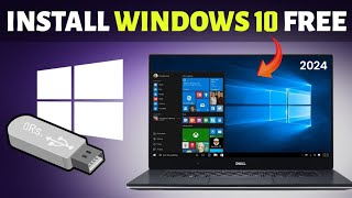 How To Download amp Install Windows 10 For FREE ⚡Using USB PenDrive  Windows 10 Installation 2024 [upl. by Couture]