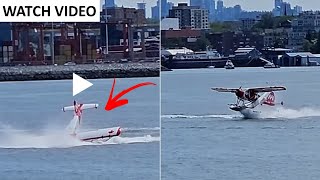 Vancouver float plane crash video  float plane crashes into boat in Vancouver [upl. by Aihselat]