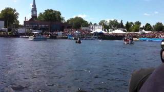 Petar Stoychev 11e victoire à la Traversée internationale du lac StJean à la nage [upl. by Claudetta]