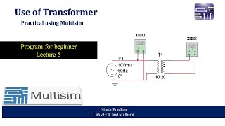 Use of Transformer Multisim Program for beginner beginner multisim Circuit [upl. by Isus]