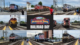 Franklin Park Railroad Day 6824 Ft Exploring Locomotives SD70MACHs METX 500 [upl. by Urial749]