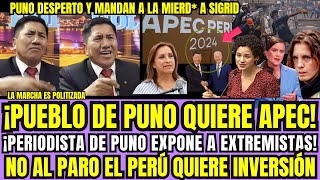 ¡BRUTAL PERIODISTA PUNEÑO REVIENT4 A SIGRID Y A VERÓNIKA MENDOZA QUE BUSCAN BOICOTEAR EL APEC PERÚ [upl. by Formica]