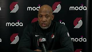 Chauncey Billups Postgame Interview  Portland Trail Blazers 99 Oklahoma City Thunder 109 [upl. by Gavrah]