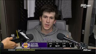 Postgame Interview  quotJJ Redick is better than Davin Hamquot  Austin Reaves highpraise for Lakers HC [upl. by Caro527]