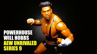 AEW Powerhouse Will Hobbs All Elite Wrestling Unrivaled Series 9 Jazwares Action Figure Review [upl. by Ordnazil901]