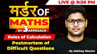 3 Approach👌  Murder😱 Of SSC CGL Maths 2024  Live Postmortem By Abhinay Sharma [upl. by Katya]