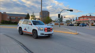 Moose jaw ems supervisor 9091 responding for a single vehicle rollover with entrapment 200525 [upl. by Nyleaj]