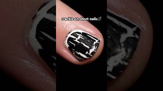 Crackle on short nails 😎⛓️‍💥🖤🙏 Cracked Taco Shell by Holo Taco [upl. by Shieh]