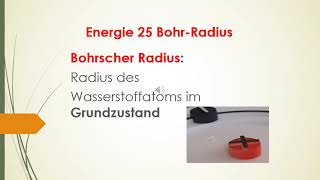 Energie 25 Bohr Radius Elektronenschale Konvergenzgrenze Null strahlungsfreies Kreisen Grundzustand [upl. by Boulanger]