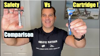 Safety Razor Vs Cartridge Razor Quick Comparison [upl. by Chemash]