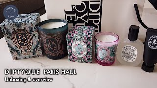 DIPTYQUE Haul LOmbre Dans Leau limited rollon Eau Rose hair mist ParisParis en Fleur Candles [upl. by Yesdnik]