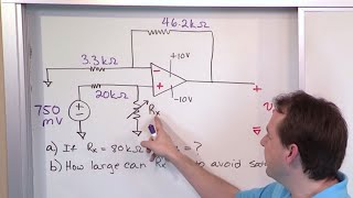 02  NonInverting OpAmp Amplifier Problems Part 1 [upl. by Yllas]