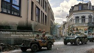 AMERICAN TROOPS IN REMAGEN GERMANY 2 THEN amp NOW SCENES [upl. by Stubstad]