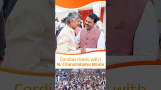 Cordial interaction with N Chandrababu Naidu ji  Oath Ceremony  CMDevendraFadnavis [upl. by Aerol]