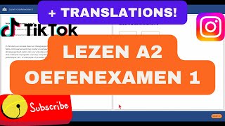 Lezen A2 oefenexamen 1 NT2 dutch nederlands holland reading exam inburgering staatsexamen [upl. by Nerb]