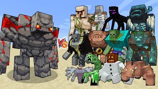 Redstone Golem vs Mutant Creatures  Redstone Golem Minecraft Dungeons vs Mutant mobs [upl. by Wager]