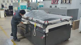 Corian solid surface bending with membrane vacuum press thermoforming machine hot air oven [upl. by Liggitt]