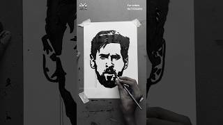 Messi Stencil portrait drawing by velvom [upl. by Skiba]