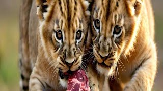 Lion Cubs Racing for Meat lioncubs lions Shorts wildlife animals nature shortvideos [upl. by Malek]