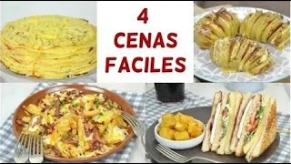 4 Cenas fáciles y ricas ¡¡¡Te encantaran [upl. by Arlyn]