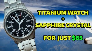 A 65 Titanium Seiko with Sapphire Not quite AliExpress Berny Flieger Watch [upl. by Natsrik656]