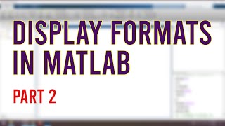 Display Number Formats in MATLAB part 2  MATLAB Tutorial for Beginners shorts [upl. by Vittoria210]