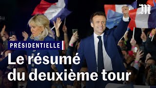 Macron réélu Le Pen très haut  le résumé du 2nd tour Résultats et discours Présidentielle2022 [upl. by Okiek]