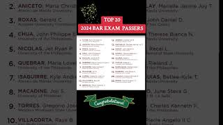 Top 20 2024 bar exam passers [upl. by Paver246]