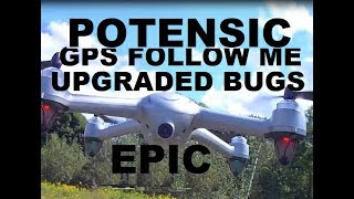 Potensic D80 Bugs 2 Clone GPS 1080p Follow Me Brushless Drone FLIGHT REVIEW [upl. by Kenway997]