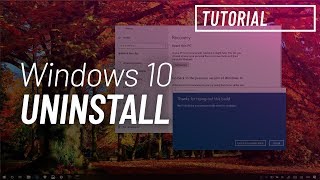 Windows 10 October 2018 Update Uninstall rollback tutorial [upl. by Belita]