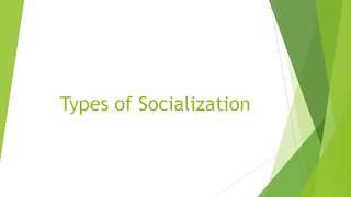 Types of Socialization [upl. by Pickett]