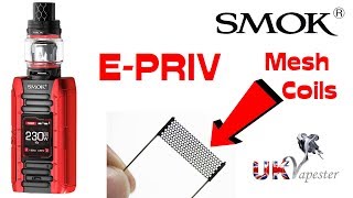 SMOK EPRIV Kit  TFV12 Prince Tank with MESH Coils [upl. by Fritts]