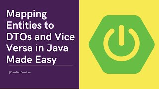 Mapping Entities to DTOs and Vice Versa in Java Made Easy [upl. by Ahsiym]