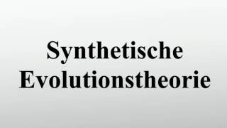 Synthetische Evolutionstheorie [upl. by Bedelia]